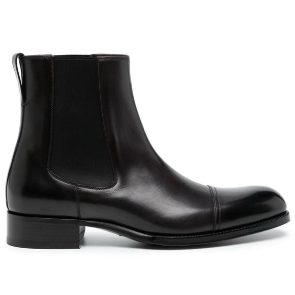 NWT TOM FORD Edgar Leather Chelsea Boot in Black size UK 10.5 / US 11 main image 7